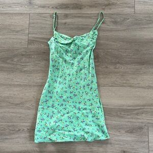 Zara Mint Green Floral Slip Dress